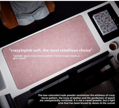 Desk Mat Waterproof PU Mouse Pad Large Mousepad Laptop Non-slip Desk Pad Keyboard Mats Mouse Mat Mouse Wrist Guard Three Pieces