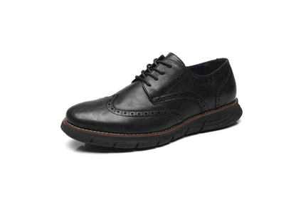 BHKH Male Sneakers Autumn/Winter traf Leather Men Casual Shoes Business Work Office Lace-up Dress shoes For Men Size47
