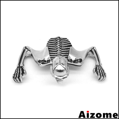 Capacete de Motocicleta com Farol Crânio Capacete Decorativo Figura para Harley Viseira de Farol Personalizada Enfeite de Esqueleto de Aço Adesivo