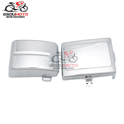 Motorcycle Black Battery Side Fairing Frame Covers Cap For Harley Dyna Street Fat Bob Super Glide Wide Glide Switchback FLD FXD