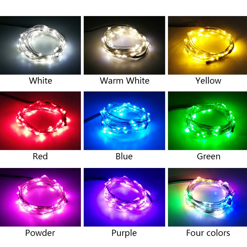 IP65 LED Copper Wire Fairy Lights DC 12V Powered Flexible String 5M 50Lamp 10M 100Lamps for Indoor Outdoor Party Festival Decor