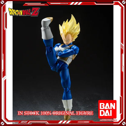 Em estoque 100% Original BANDAI SPIRITS S.H.Figuarts Vegeta AWAKENED SUPER SAIYAN BLOOD Anime Figura de Ação Brinquedos Presentes