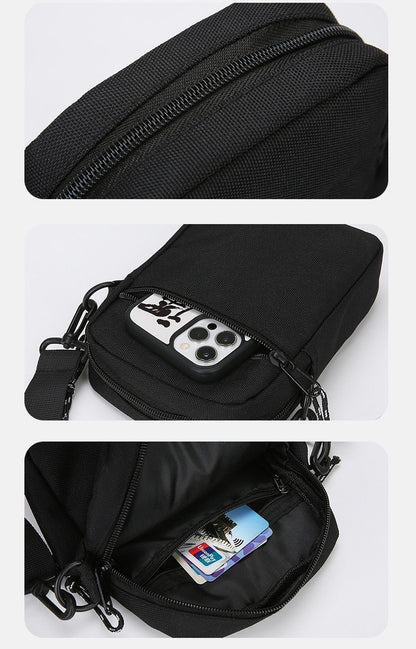 Simple Casual Mini Crossbody Bag Men's Nylon Small Shoulder Bag For Men Oxford Messenger Phone Side Sling Bag Husband Chest Pack