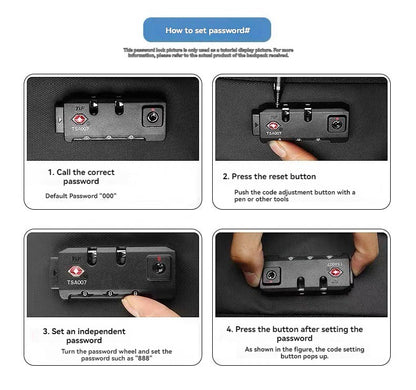 Vacuum sealed travel backpack, expandable air compression system waterproof TSA lock, travel backpack