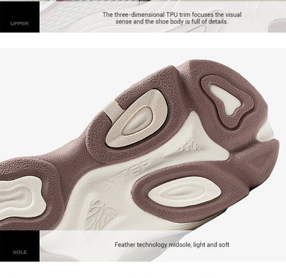 Xtep Star Trails 2.0 Women's Low Top Casual Shoes 2025 Spring Breathable Non-slip Thick Sole Leisure Sports Shoes 975118320005