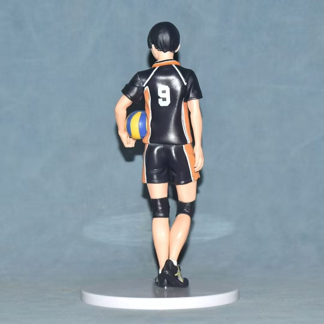 Anime Haikyuu Tobio Kageyama Shoyo Hinata Boneco Competição Nacional Posição de Salto na Rede 1/8 Modelo Brinquedo Presente Boneco de Ação 26cm