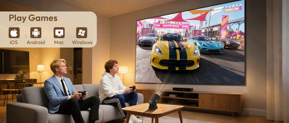 Projetor XGODY 4K 350ANSI Curta Distância Base com Alto-Falante Android Bluetooth WiFi Foco Automático Nativo 1080PHome Theater