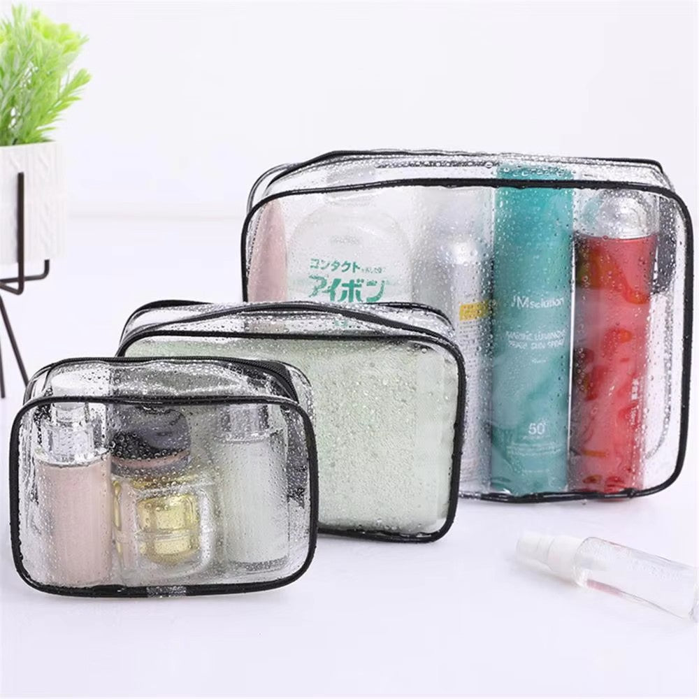 1/3pc Travel Organizer Bath Toiletry Wash Storage Bag Multifunction Large Capacity Waterproof Transparent With Zipper Women Gift