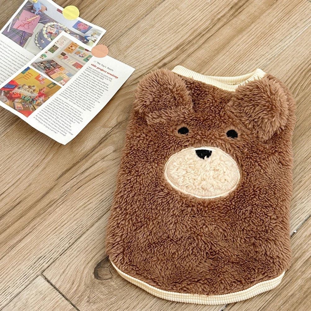 Roupa para Pet de Inverno Roupas de Cachorro Teddy Schnauzer Roupa de Cachorro 1.5-11.5kg Roupas de Inverno para Cães Colete Suéter de Ursinho de Pelúcia Macio