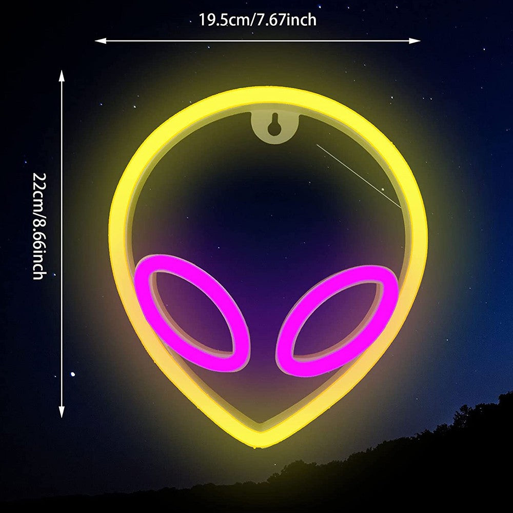 USB/Battery LED Neon Lights Sign for Wall Art Decor Heart Gaming Bar Bedroom Decoration Hanging Neon Sign Party Alien Night Lamp