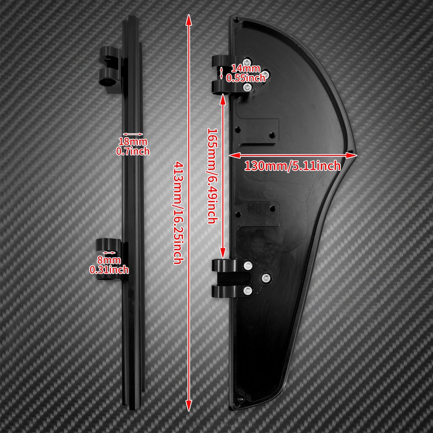 Pedaleiras Antiderrapantes Dianteiras para Motocicleta Harley Softail Fatboy Deluxe Touring Electra Glide FLHR
