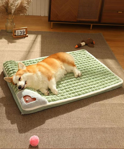 Cama para Cães Lavável à Máquina Almofada Ortopédica Removível para Filhotes Travesseiro de Espuma Viscoelástica para Cães e Gatos de Pequeno Médio e Grande Porte