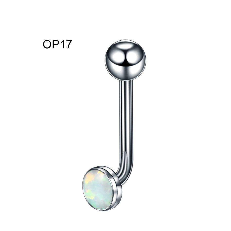 1PC Titânio Christina Vertical Hood Piercings Anéis de Lábio Flor Opala Sexy Piercings de Lábio Joias de Piercing de Sobrancelha VCH