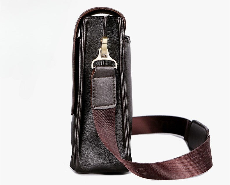 Men's POLO Crossbody Bag Casual Business Style Vertical Shoulder Bag High-quality Leather Trendy Men's Bag Daily Commuting