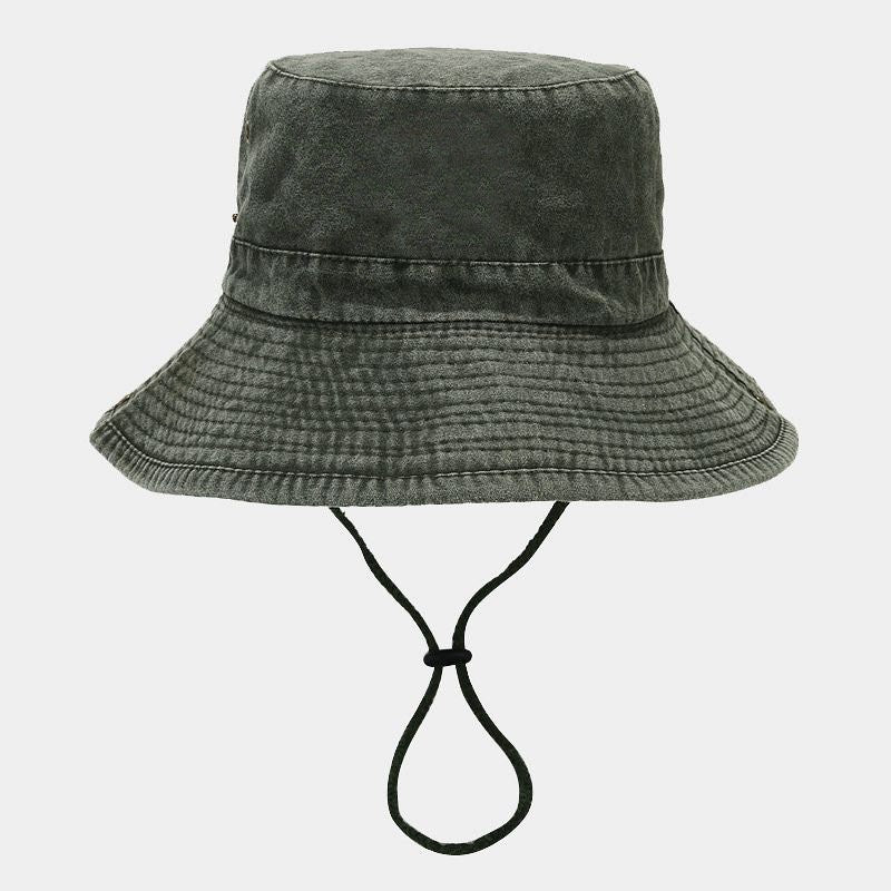 2024 Four Seasons Cotton Solid Bucket Hat Fisherman Hat Outdoor Travel Sun Cap for Men and Women