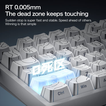 ATTACK SHARK R82 HE Magnetic Keyboard Gaming 8000Hz Rapid Trigger Wired ProGamer 75% Keyboard,0.005mm RT Accuracy,0.08ms Latency