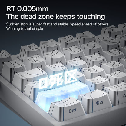 ATTACK SHARK R82 HE Magnetic Keyboard Gaming 8000Hz Rapid Trigger Wired ProGamer 75% Keyboard,0.005mm RT Accuracy,0.08ms Latency
