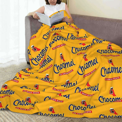 Chocomel Chocolademelk Nederland Blanket Fleece Sofa Throw Blanket Breathable for Couch Bedding Outdoor Throws Bedspread Quilt