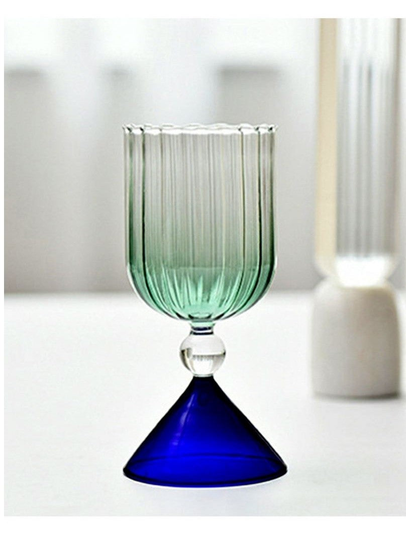 Taças de Coquetel Estilo Onda com Efeito Duas Cores Criativas Verde Azul Âmbar Roxo para Martini Mojito Champagne Margarita