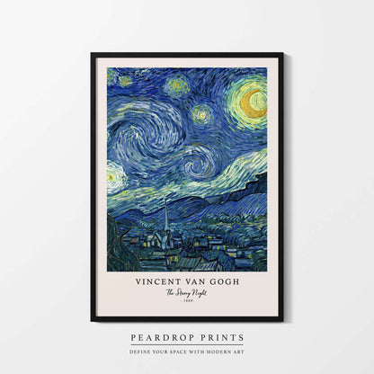 Vincent Van Gogh Writings Prints and Posters Great Work The Starry Night Canvas Painting Decorations for Living Room Wall Art