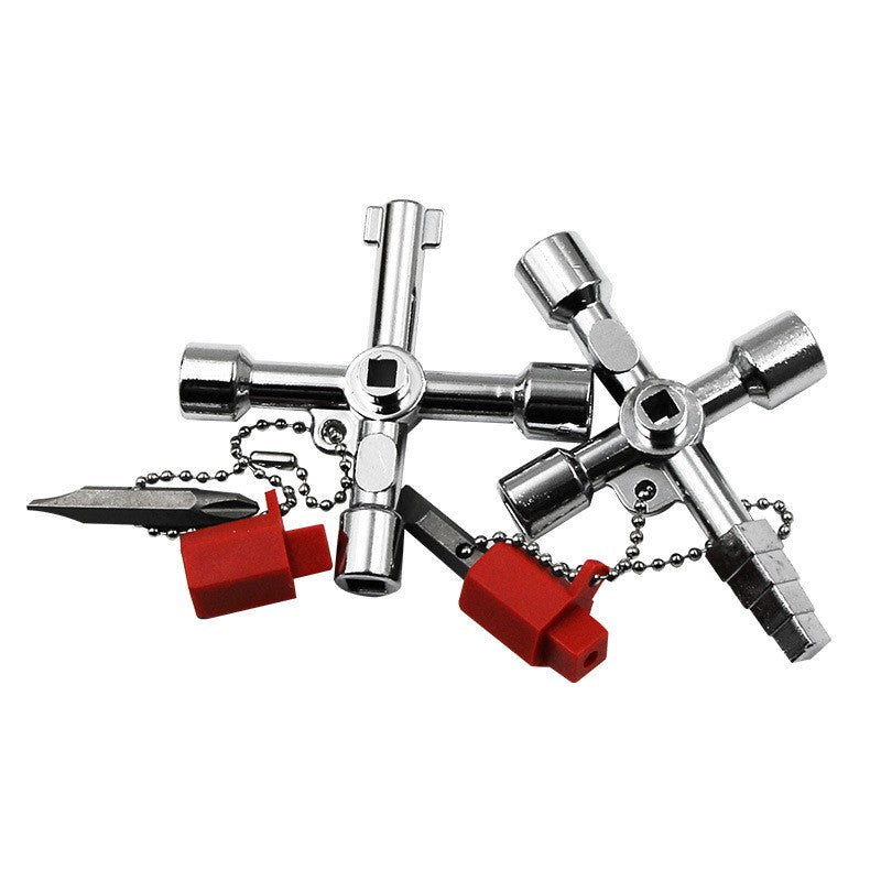 Chave Inglesa Phillips de 4 Vias Mini Universal Triângulo Interno Multifunções Pequena Chave Cruzada Ferramentas Manuais de Reparo Para Elevador de Carro