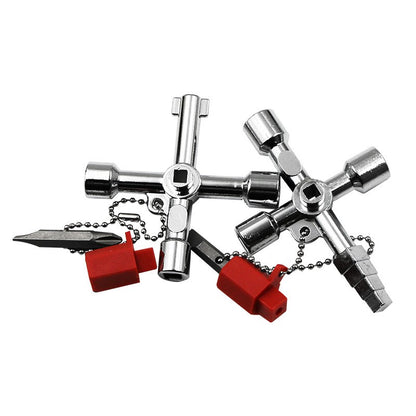 Chave Inglesa Phillips de 4 Vias Mini Universal Triângulo Interno Multifunções Pequena Chave Cruzada Ferramentas Manuais de Reparo Para Elevador de Carro