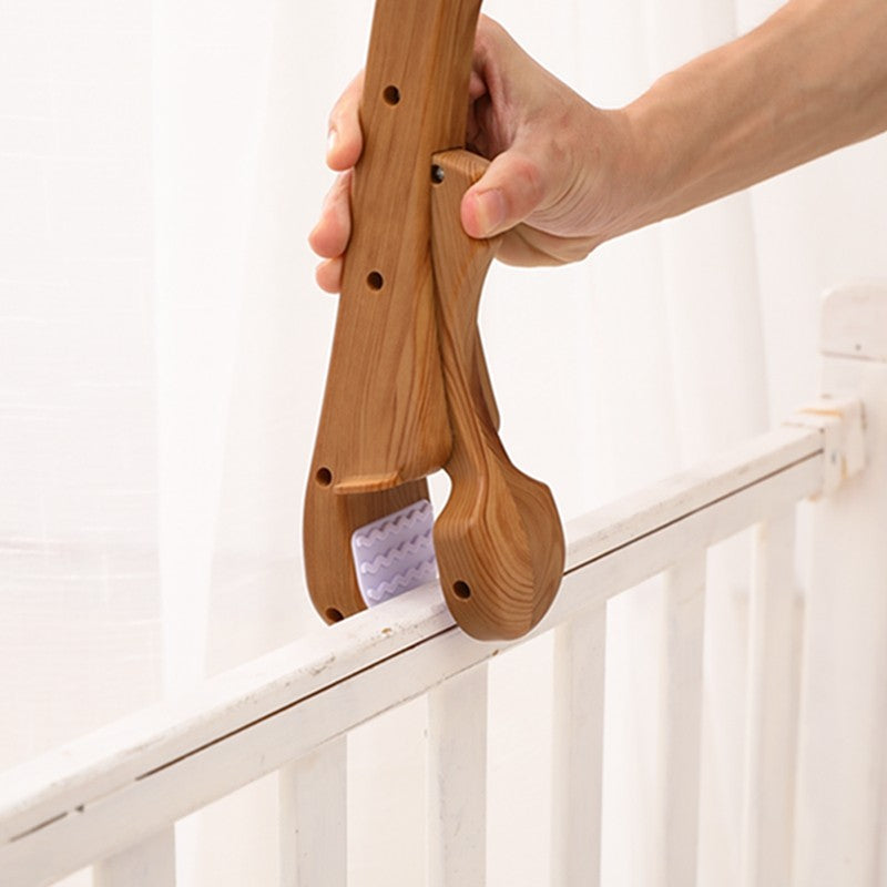 Baby Rattle Toy 0-12 Months Bed Bell Bracket Imitation Wood Grain Plastic Bed Bell Bracket Newborn Crochet Bed Bell Hanging Toys