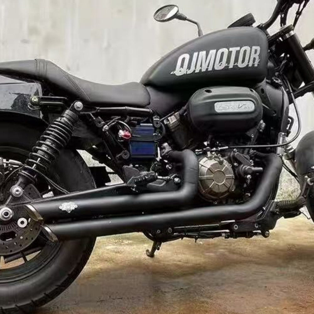 For QJMOTOR SRV300S, the accessory for modifying the double-trumpet sound of the exhaust pipe is VH.