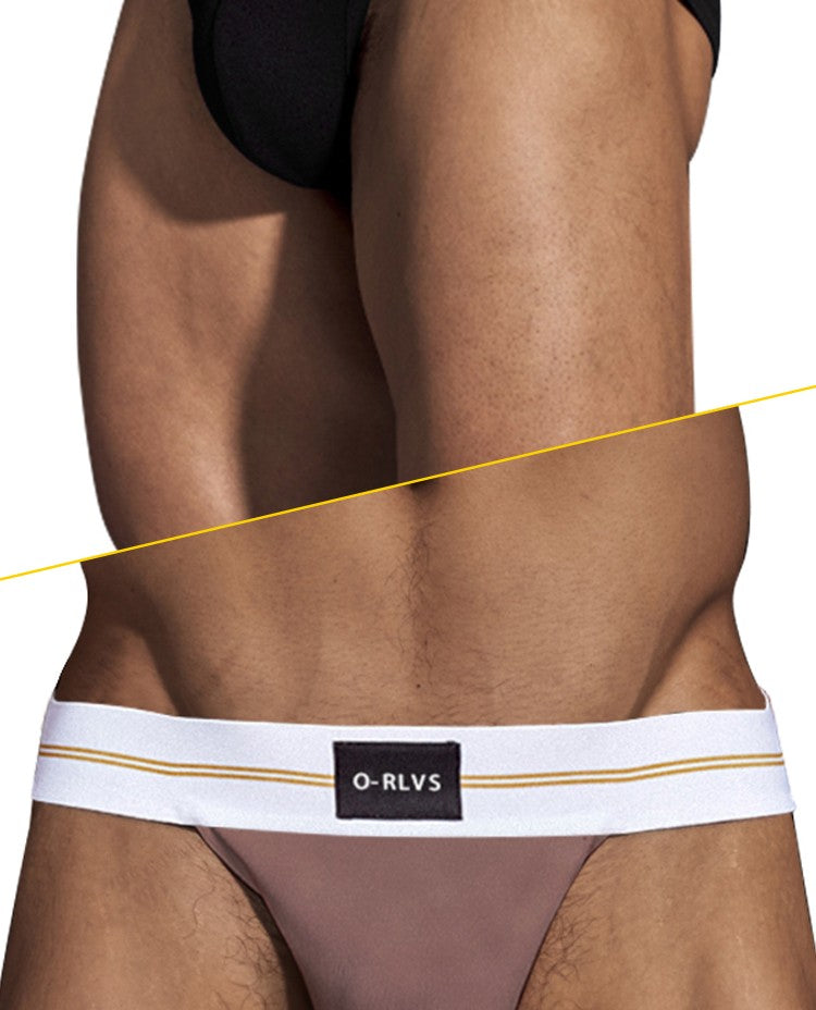 ORLVS Briefs Male Seamless Hip Design Mens Underwaer Super Large Wide 5cm Elastic Band Independent Codpiece Boy Short Pants