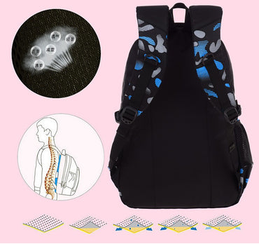 Mochila Escolar Impermeável Leve para Crianças de 6 a 12 Anos Durável Grande Capacidade para Livros Meninos Meninas254