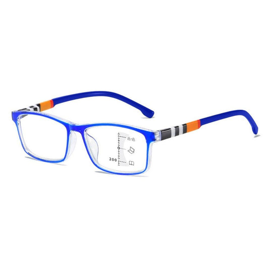 Multifocal Anti-Blue Light Reading Glasses Progressive Near Far Blue Ray Blocking Square Eyeglasses Eye Protection Ultralight
