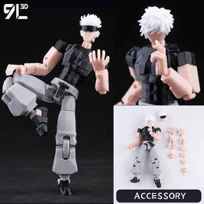 9L3D Anime Impresso Jujutsu Kaisen Sukuna Yuji Yuta Satoru Gojo Bonecos Sorte Dummy 13 Articulados para Modelagem Brinquedos Manequins