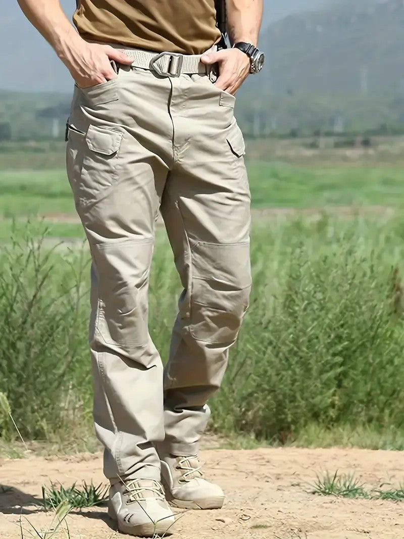 Men's Outdoor Multi Functional Tactical Pants, Multi Pocket Outdoor Hiking Sweatpants, Water-repellent, wear-resistant
