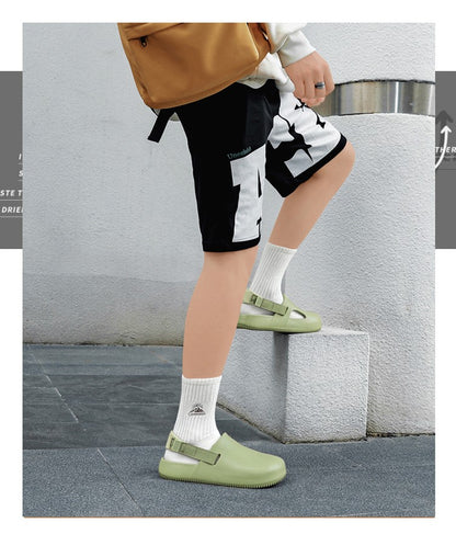 2025 New Casual EVA Sandal Men'S Non-Slip Flip-Flop Mule Design Comfortable Breathable Slip-On Lazy Shoes Adults Home Slippers
