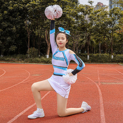 BAXINIER Girls White High Top Cheerleading Shoes Lightweight Youth Cheer Competition Sneakers Training Dance Tennis Shoes