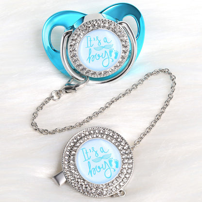 Baby Pacifier Clip Personalized Boy And Girl Pattern  Luxury Pacifi BPA Free Dummy New Design Baby Shower Gift Chupetes De Lujo