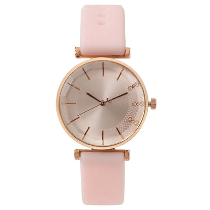 Fashion Simple With Diamonds Ladies Quartz Watches Hot 2025 Sports Brands Women Silicone Strap Dress Clock Gifts Wristwatches