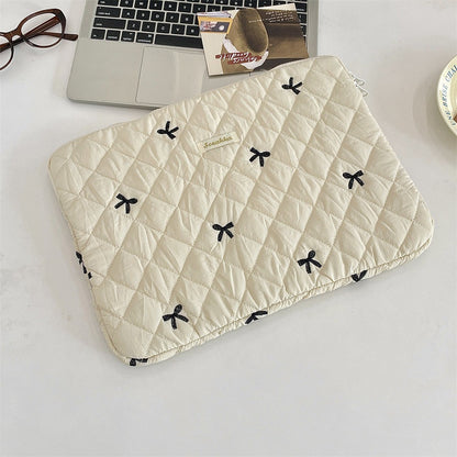 Fashion Rabbit Laptop Sleeve Case Bowknot Broken Flowers Laptop Bag Ultra Thin 11/13/15 inch Tablet Protective Pouch