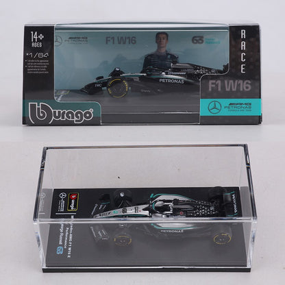 Burago 1:64 Mercedes-AMG F1 W16 Racing Car Alloy Model Car George Russell #63