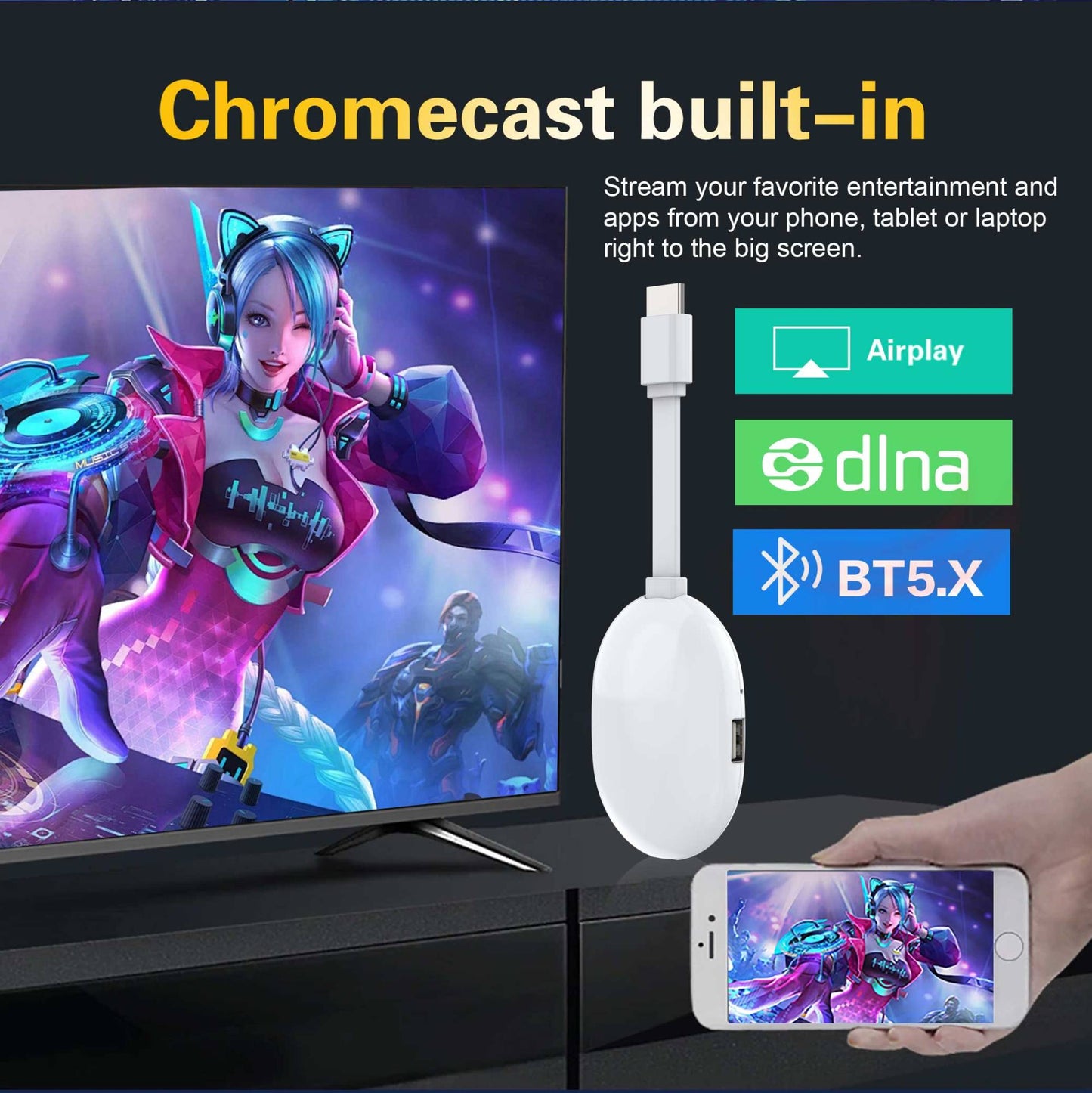 Global Mortal Android 4k Smart TV Stick Q2 Ultra 2GB RAM 16GB ROM Dual Wifi 6 Multi Language Streaming Media Player TV Dongle