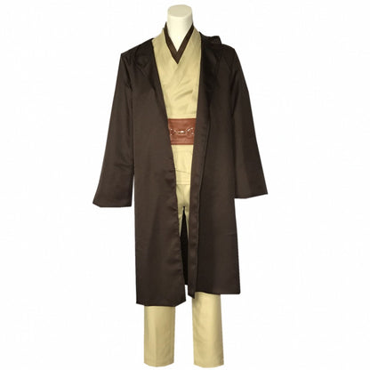 Wars Anakin Jedi Knight Cosplay Costume Hood Cape Anime Classic Movie For Men Women Halloween Fancy Brown