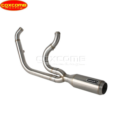 44-51mm Head Pipe Exhaust Pipe Motorcycle Complete Exhaust Muffler System For Harley Street Bob FXBB FXBBS Low Rider S ST Pazoma