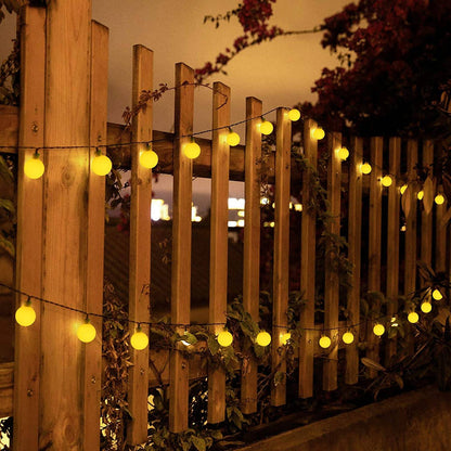 Solar String Lights Outdoor 200 LED Crystal Globe Lights Waterproof Solar Festoon Fairy Light for Garden Christmas Party Decor
