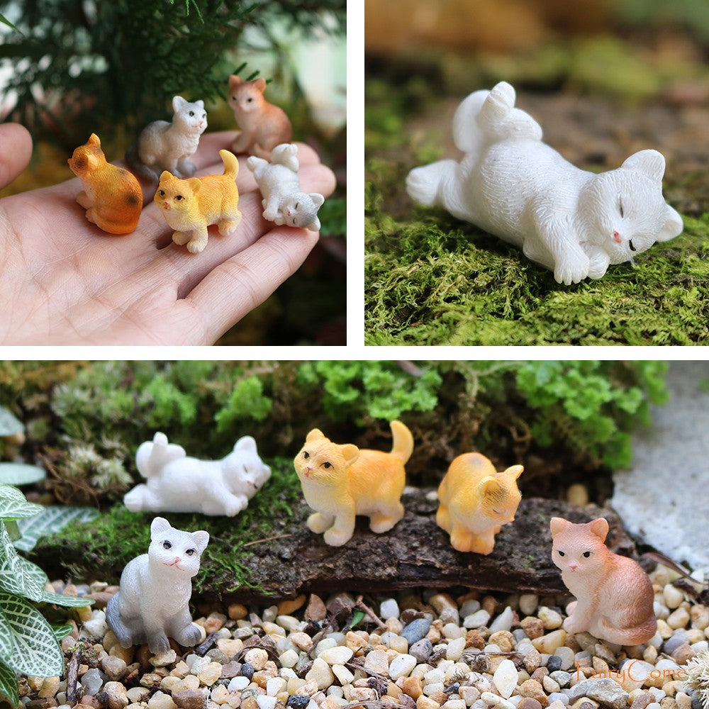 Miniature Fairy Garden Squirrels Set Miniature Forest Animal Figures Figurines Kit Mini Garden Supplies Bonsai Decorations
