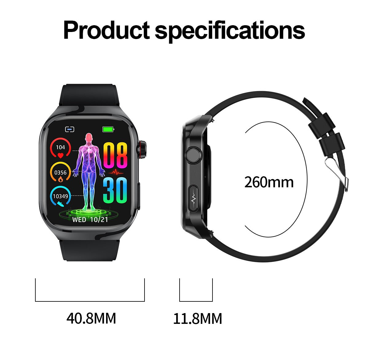 2025Novo Micro Exame Físico Smartwatch Para Homens Ácido Úrico Gordura Corporal Relógios de Saúde de Cinco Órgãos Chamada Bluetooth SmartBracelet