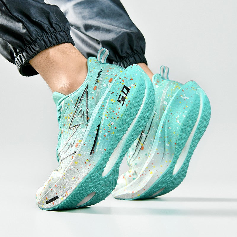 Air Cushion Carbon Plate Running Shoes Jogging Marathon Men Sports Breathable Lightweight Comfortable Nonskid Casual Sneakers