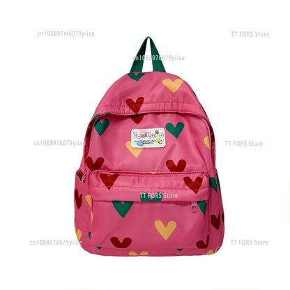 Fashionable Sweet Love Print Children's Schoolbag Boys and Girls Backpack Suitable for Preschool Children's Gifts
