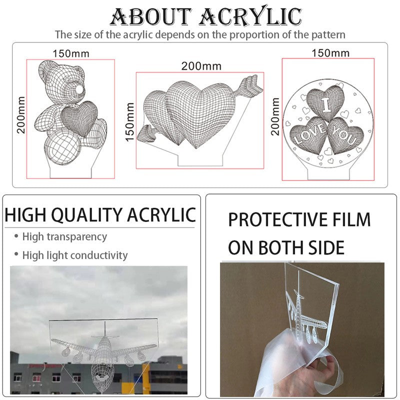 Sports Car 3d Illusion Lamp for Kids Bedroom Decor Nightlight Touch Sensor Atmosphere Birthday Gift Supercar Led Night Light