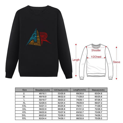 AJR typography - Solid Default Colours Pullover mens clothing men's winter sweater japanese style men's sweatshirt