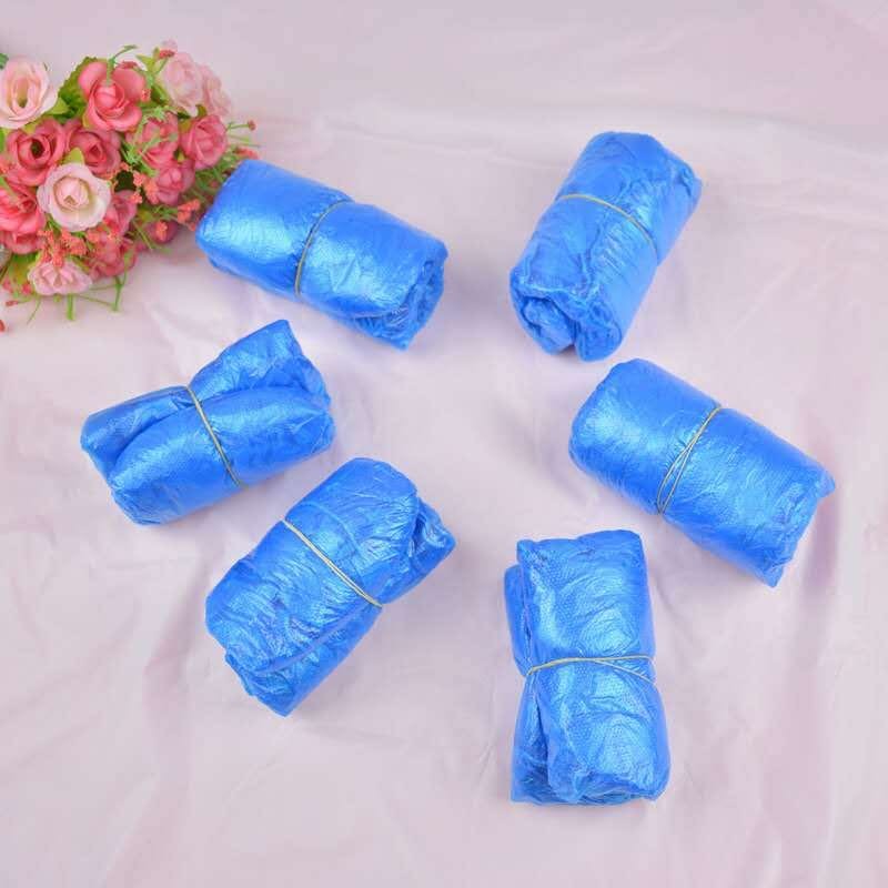 100-1000pcs Disposable Waterproof Shoe Cover Plastic Non-slip Foot Cover Indoor PE Padded Overshoes Rain Mud-proof Shoe Cover